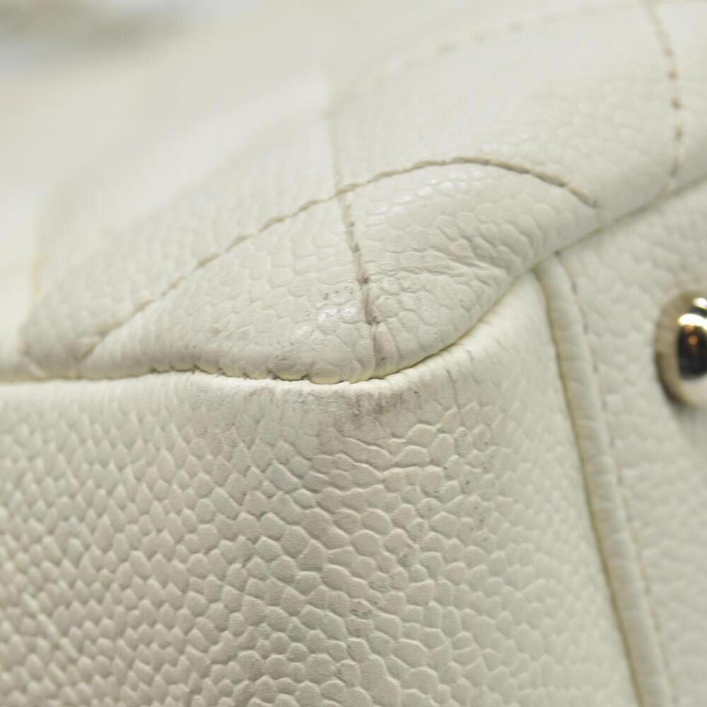 $3500 Chanel Caviar Quilted XL Grand Shopping Tote GST White - Picture 13 of 15